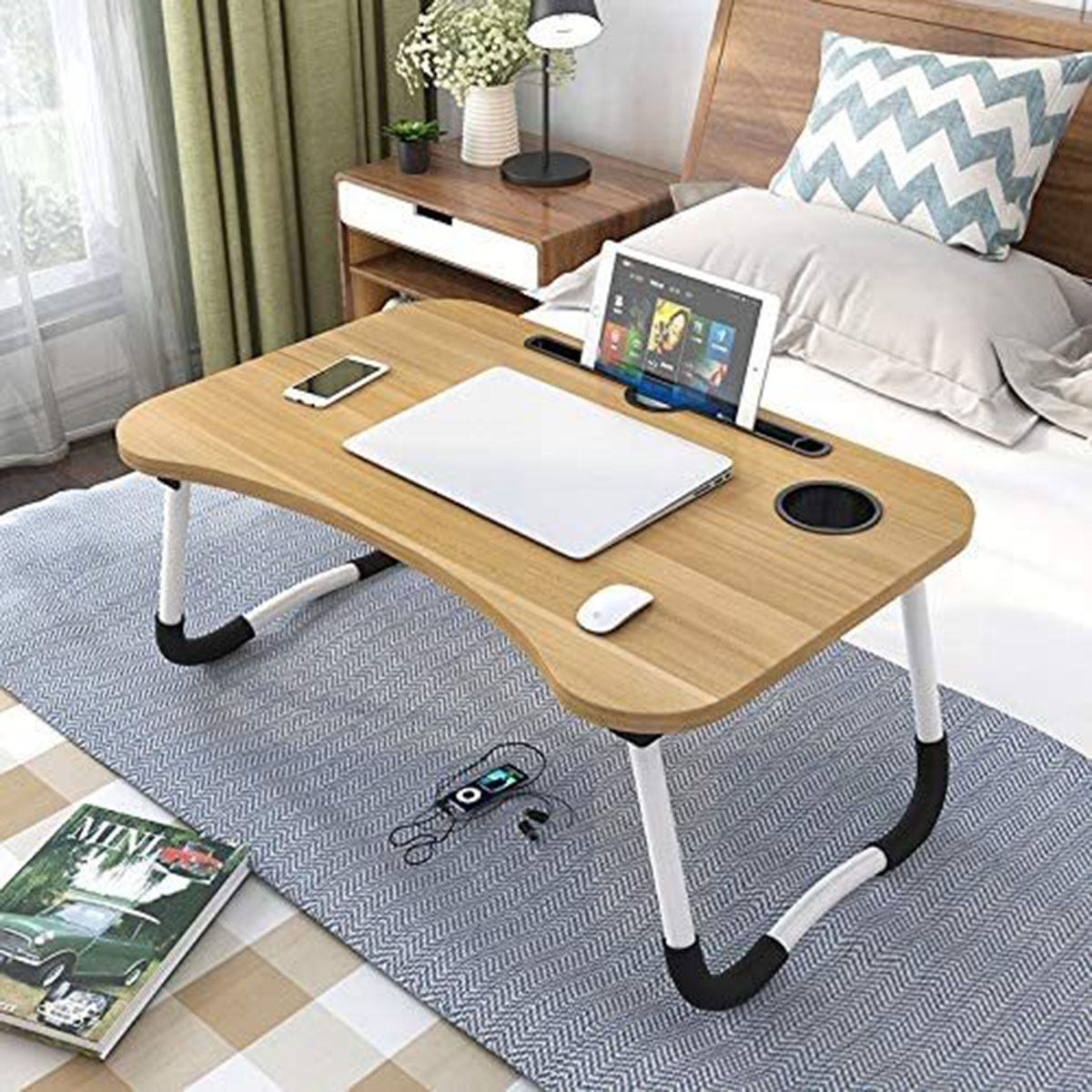 Picture of Folding Desk Home Computer Stand Laptop Desk Laptop Table