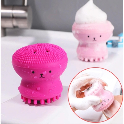 Picture of Facial Cleansing Brushes Silicone Cute Octopus Facial Cleanser Pore Cleanser Exfoliator Face Scrub Washing Brush Skin Care Tools ( Face )