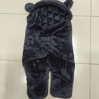 Picture of Baby Sleeping Bag Ultra-Soft Fluffy Fleece Newborn Receiving Blanket Infant Boys Girls ClothesSleeping Nursery Wrap Swaddle ( Silver )