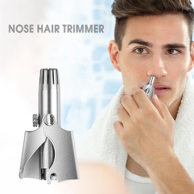 Picture of Nose Hair Trimmer Ear Portable Razor Manual Cutter Stainless Steel Nose Trimmer for men ( Silver )