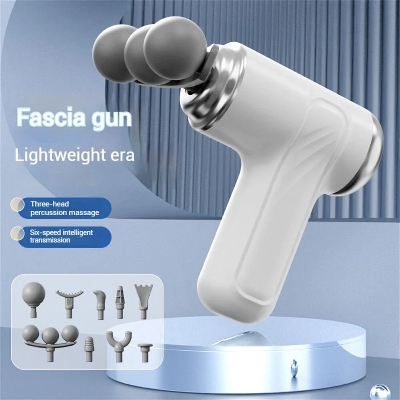 Picture of Light Age Fascia Gun Deep Tissue Massage Gun with 6 Speed & Multi Head ( White )