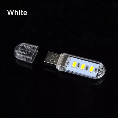 Picture of LED USB Lamps Outdoor Camping Night Light U Disk USB Computer Keyboard Desk Lamp Charging Treasure Mobile Power Portable ( White )