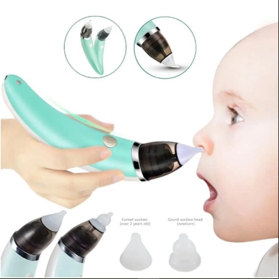 Picture of Electric Nasal Aspirator Baby,Portable Baby Nasal Aspirator,Baby Nose Suckers Automatic Nose Cleaner with 2 Silicone Tips, Adjustable Suction 3 Level, Music and Light Soothing Function, Anti-Backflow ( Green )
