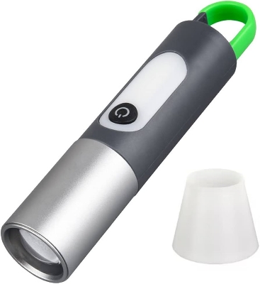 Picture of Zerodis Portable Telescopic Flexible Extensible Led Flashlights Torch Magnetic Head Pick Up Tool Flash Light Lamp Mini Pocket Flashlight with Clip, Small Flashlights for Inspection, Work ( Black )