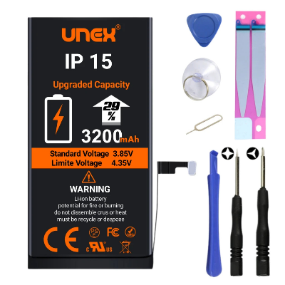 Picture of IPHONE 15 Battery Replacement for iphone 15 High Capacity Li-ion Polymer Battery Long lasting Backup.