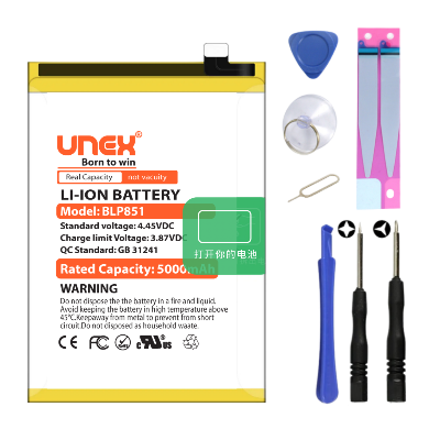 Picture of OPPO A74 4G,F19,A95 2020,A95 4G,Reno 6 Lite Battery Replacement for OPPO BLP851 High Capacity Li-ion Polymer Battery Long lasting Backup.