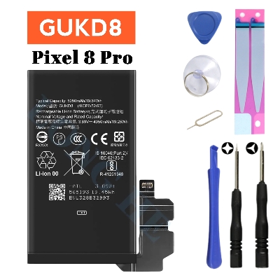 Picture of PIXEL 8 PRO, GUKD8 Battery Replacement for PIXEL 8 PRO High Capacity Li-ion Polymer Battery Long lasting Backup.