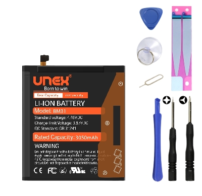 Picture of REDMI MI 3, BM31 Battery Replacement for Redmi MI 3 High Capacity Li-ion Polymer Battery Long lasting Backup.