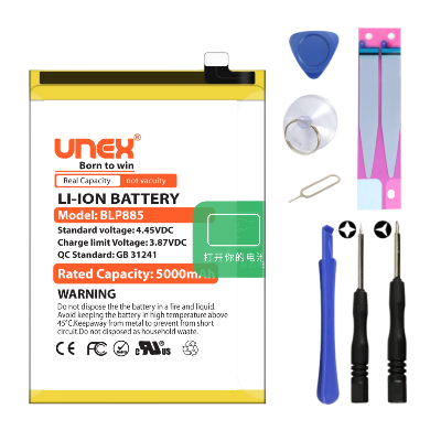 Picture of OPPO A76,BLP885 Battery Replacement for High Capacity Li-ion Polymer Battery Long lasting Backup.