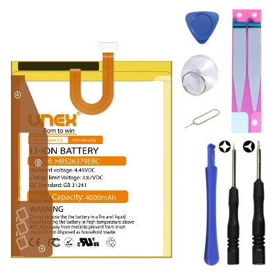 Picture of HUAWEI Y6 PRO, ENJOY 5, HONOR PLAY 5X,  HONOR 4C PRO Battery Replacement for HUAWEI HB526379EBC High Capacity Li-ion Polymer Battery Long lasting Backup.