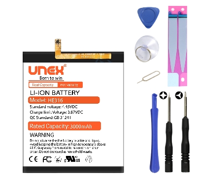 Picture of NOKIA 6, HE316 Battery Replacement for nokia 6 High Capacity Li-ion Polymer Battery Long lasting Backup.