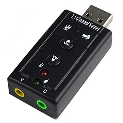 Picture of USB 2.0 External Virtual 7.1 Channel/Ch USB Sound Card Audio Adapter (Black)