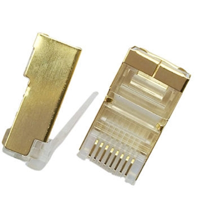 Picture of RJ45 Connector Suitable for Cat5e Stranded Cable Gold Plating  10pcs - Multicolor