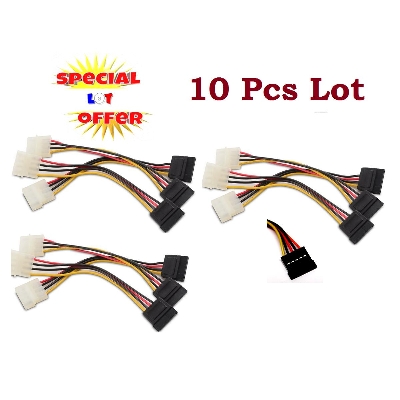 Picture of (10 pcs lot) Sata Hdd Power Cable For Desktop Sata Hdd Power Cable For Desktop - White