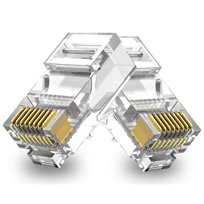 Picture of RJ45 Plug Ethernet Gold Plated Network Connector CAT-6 - 100pcs (AMP/D-Link) - Onu