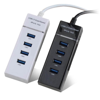 Picture of 4 Ports High Speed USB HUB WHITE/BLACK - 1.2M