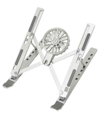 Picture of Aluminum Alloy Adjustable Portable Folding Notebook Stand Foldable Laptop Stand with Fan