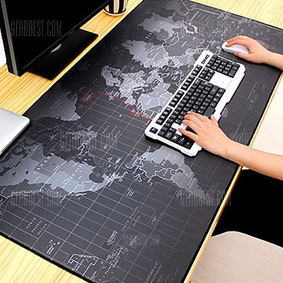 Picture of Office Mouse Pad - World Map- Gaming Big Size mouse pad Size 90cmX40cm