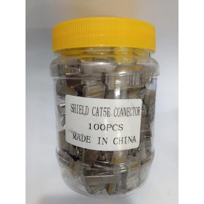 Picture of RJ45 Connector (Metal Shielded) 100Pcs Compatible with CAT5E