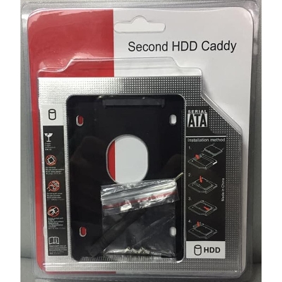 Picture of Laptop DVD to 2nd SSD/HDD Caddy Hard Drive Enclosures 12.5mm