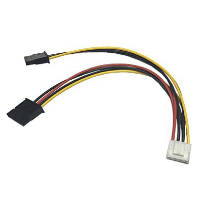Picture of 4 pin to HDD Dual SATA Split Power Cable DVR CCTV Recorder (Type 2)