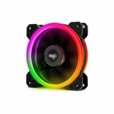 Picture of 120mm CPU Case Cooler Fan Dual Side Ring RGB Rainbow LED Fan
