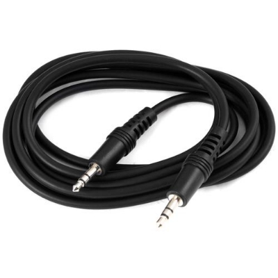 Picture of Male to Male Stereo Audio Aux Cable- Black 3.5 mm 5M