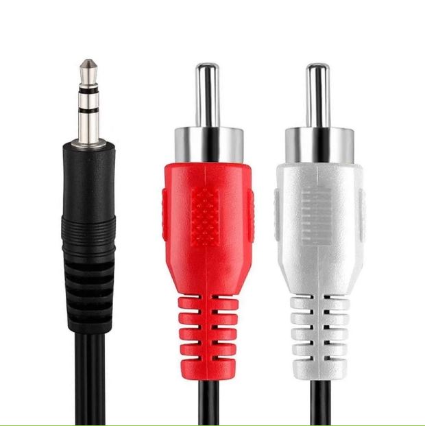 Picture of Audio Video Extension RCA Cable 2AV 1AUX 24k Gold Plated Plugs 3.5mm 3M