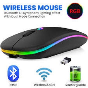 Picture of W10 Wireless RGB Bluetooth, Wireless, Rechargeable Slim Mouse