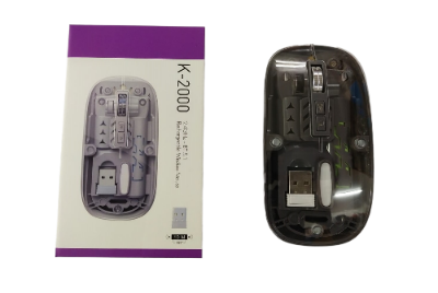 Picture of Transparent Mouse Wireless Bluetooth Rechargeble Battery With Beautiful Design, Comfortable Use, Smooth Movement