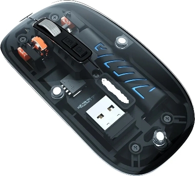 Picture of Transparent Mouse Wireless Bluetooth Rechargeble Battery With Beautiful Design, Comfortable Use, Smooth Movement