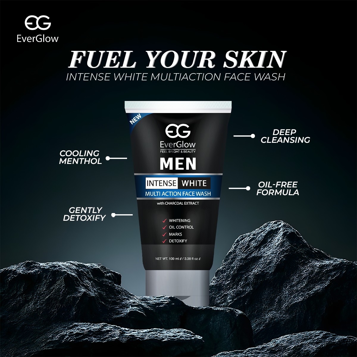 Picture of EVERGLOW INTENSE WHITE MEN FACE WASH FACE WASH 100 ML