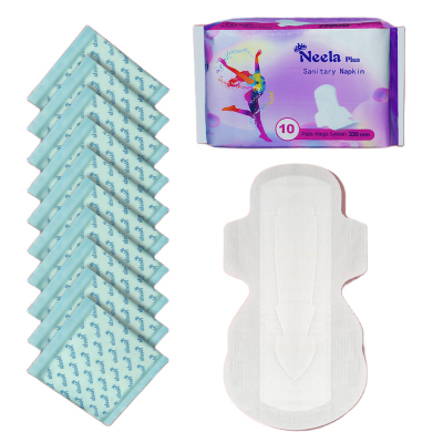 Picture of Neela Plus Sanitary Napkin - Wings System - 100% Cotton - 330 MM - Single Pack - 10 Pads