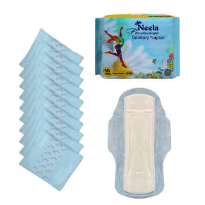 Picture of Neela Premium Sanitary Napkin -  Wings System - 100% Cotton - Combo of 3 Pack - 30 Pads