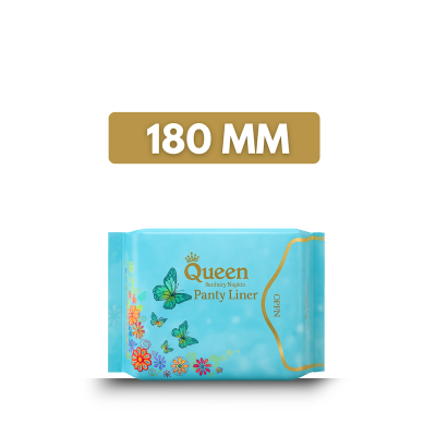 Picture of Queen Panty Liner - 180 MM - 100% Cotton - Ultra Thin - Combo of 3 Pack - 60 Pads