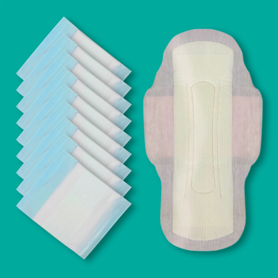 Picture of Queen Plus Sanitary Napkin - Wings system - Ultra Thin - 100% Cotton - Combo of 10 Pack - 100 Pads
