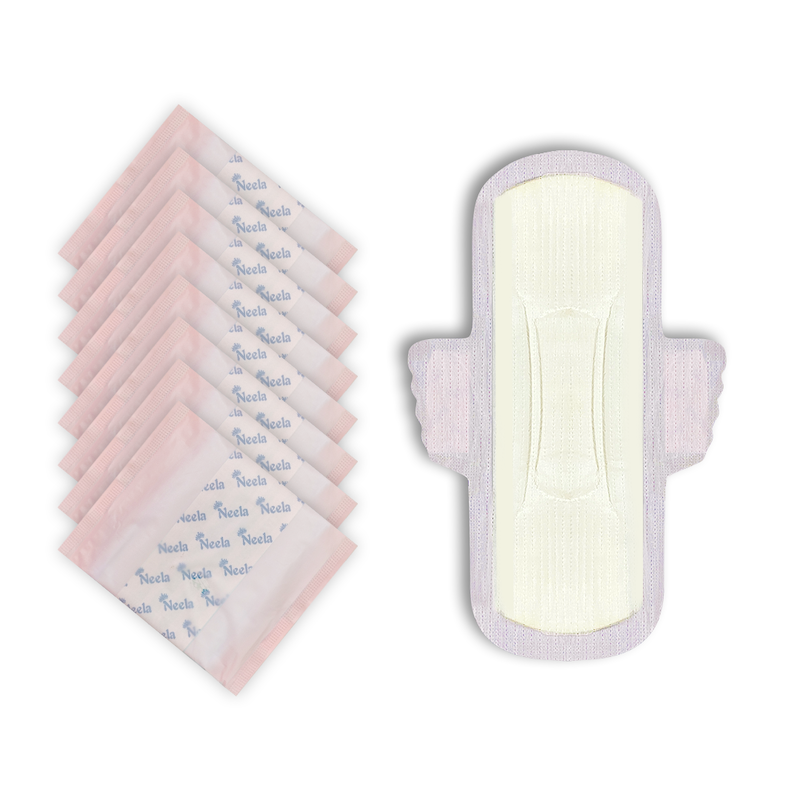 Picture of Neela Sanitary Napkin - Wings System - 100% Cotton - Combo of 5 Pack - 40 Pads