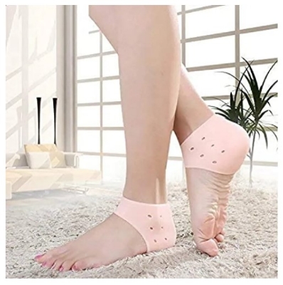 Picture of Anti Hill Silicon Heel Anti Crack Ventable Moisturizing Silicon Hill Socks For Male And Women(Brown)