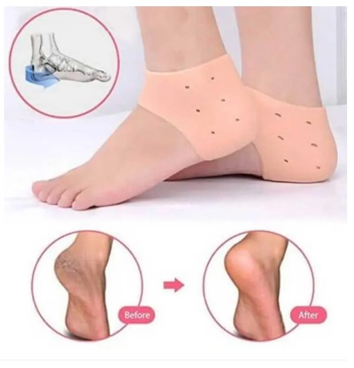 Picture of Anti Hill Silicon Heel Anti Crack Ventable Moisturizing Silicon Hill Socks For Male And Women(Brown)