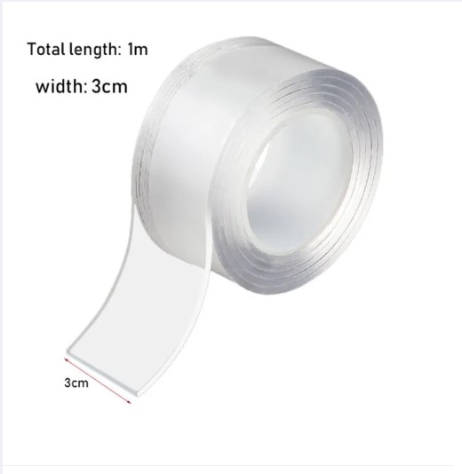 Picture of NANO TAPE-1m, 3cm wide clear nano double sided adhesive tape(White)