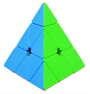 Picture of Pyramid Rubiks Magic Cube - 3 Stage - Rubiks Cube 3×3(Multicolor)