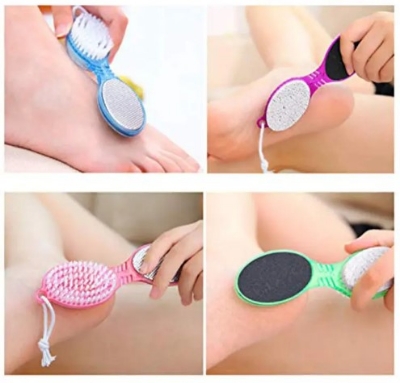 Picture of 4 Step Pedicure Paddle Multi-use Foot Care Brush Pumice Scrubber Scraper(Multicolor)