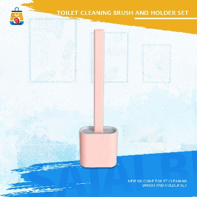 Picture of New Silicone Toilet Cleaning Brush And Holder Set(Multicolor)