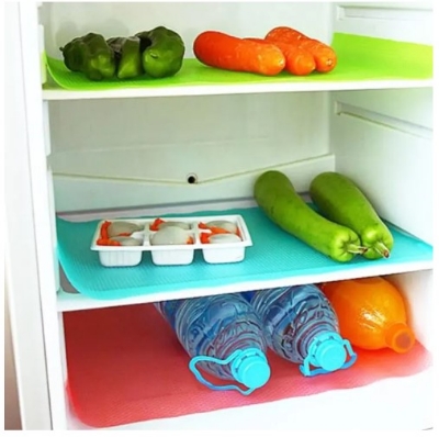 Picture of Refrigerator Pad Antibacterial Antifouling Mildew Moisture Pad Waterproof Refrigerator Mats- 4pcs(Multicolor)
