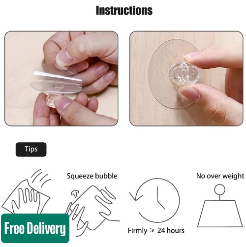 Picture of 5 pcs-Diamond Hooks Self Adhesive Drawer Hook Pull Push Hook Drawer Cabinet Hook(White)