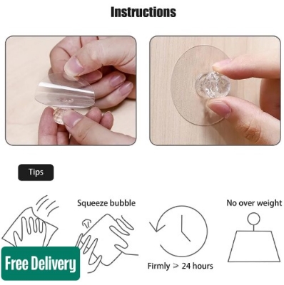 Picture of 5 pcs-Diamond Hooks Self Adhesive Drawer Hook Pull Push Hook Drawer Cabinet Hook(White)