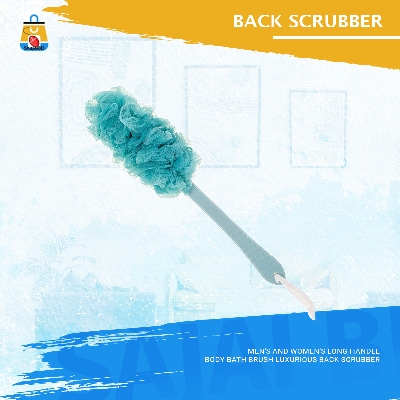 Picture of Men's and Women's Long Handle Body Bath Brush Luxurious Back Scrubber(Blue)