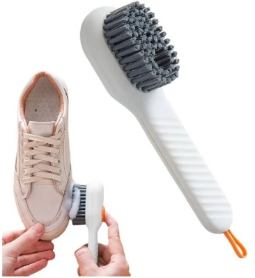 Picture of Brush with Soap Dispenser Automatic Liquid Discharge Bathroom Laundry Scrub Soft Cleaning Brushes Household Tools(White)