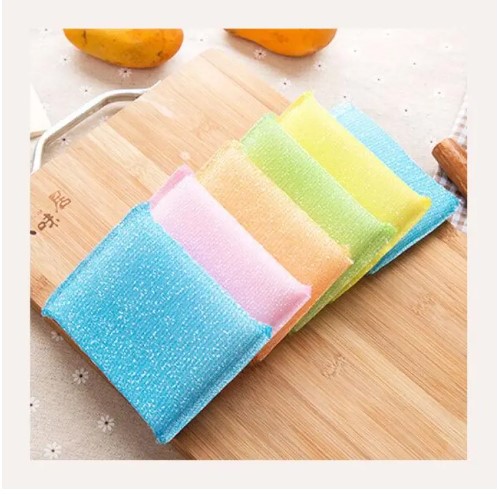 Picture of 4 pcs- Dish Wash Foam Scrubber Pad(Multicolor)