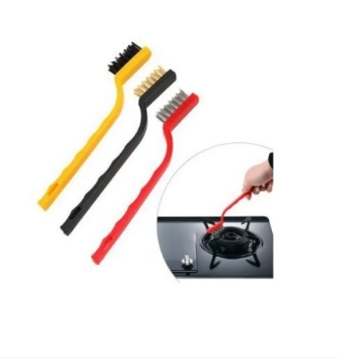Picture of 3Pcs/Set 7 inches Stainless Steel Brush Brass Cleaning Brush Polishing Rust Remover Metal Wire Brush Cleaning Tool Family(Multicolor)